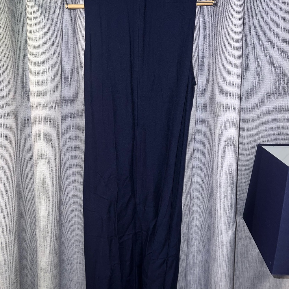 Navy Sleeveless Dress with Gold Embroidery Lilly Pulitzer sz 10 Jane Maxi dress - Picture 6 of 11